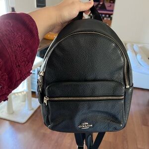 Black coach backpack